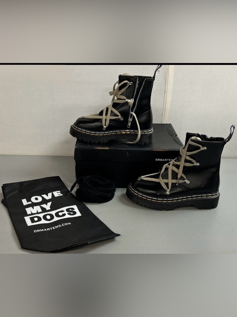 NIOB RARE Rick Owens x Dr. Martens 1460 Jumbo Lace US M4.5, USW 5.5 (run large)